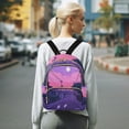 thumbnail image 7 of FORMRS Mini Backpack Purse for Women Travel Daypack Casual Shoulder Bag, White Cat Walking, 7 of 7