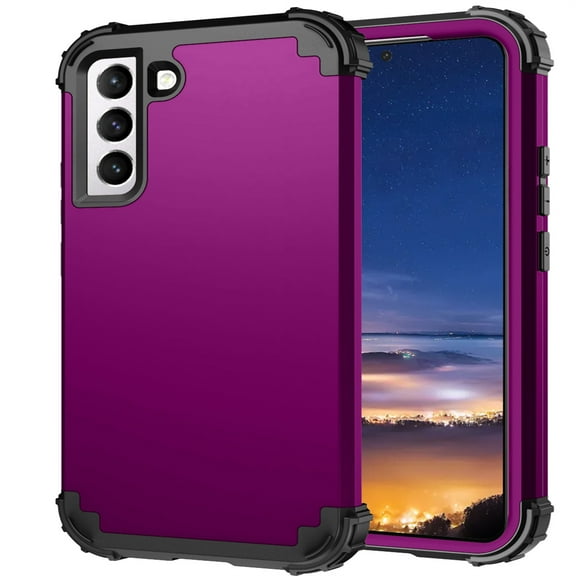 Decase For Samsung Galaxy A14 6.6 inch,Heavy Duty Shockproof Dual Layer Full Body Rugged Protective Hard PC Case Cover,Purple