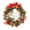 11.8inch, variant on Pre-lit Christmas Wreath Reef,11.8" Artificial Green Rattan Wreaths with Berries and Pine Cones for Window Wall Outdoor 15 LED Lighted Wreath