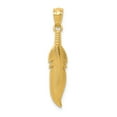 thumbnail image 1 of 14k Polished Feather Pendant in 14k Yellow Gold, 1 of 3