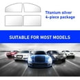 thumbnail image 6 of Tutuviw 4Pcs Car Window Shades 4 Pcs Front&Back Magnetic Car Window Shade Sunshades Privacy Curtains Keeps Cooler for Baby Kids Sleeping(Titanium Silver), 6 of 7