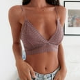 thumbnail image 2 of Women Summer Tops Women Sexy Clothes Rimless Bralette Push Up Sticky Bras Vest Sleeveless Backless Crop Top Club Vintage Bra Vest Camisole Elderly Long Cardigan Camisole Top with Bra Casual, 2 of 8