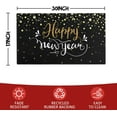 thumbnail image 3 of Happy New Year Door Mat Outdoor for Front Door Decorations,Happy Holidays Black Doormat,Winter Welcome Floor Mat Rug for Porch Entrance Farmhouse Decor,30" x 17", 3 of 6
