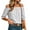 Gray boho off shoulder top a1, variant on Boho Off Shoulder Short Sleeve Top for Women, Plus Size Striped Ruffle Pullover, Lightweight Casual Blouse for Summer Beach Vacation Daily Wear, Gray 2XL