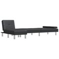 thumbnail image 3 of vidaXL L-shaped Sofa Bed Black 255x140x70 cm Faux Leather, 3 of 5
