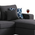 thumbnail image 2 of Benjara Reid Modular 5pc Sectional Chaise Sofa, Throw Pillows, Padded, Dark Gray-Color:Light Gray, 2 of 5