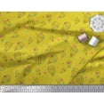 thumbnail image 2 of Soimoi Yellow Poly Georgette Fabric Star & Hot Air Balloon Holiday Printed Craft Fabric by the Yard 42 Inch Wide, 2 of 3