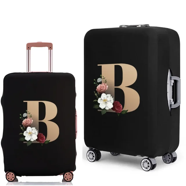 2022 New Luggage Cover Protective Suitcase Trolley Dust-proof Cover 18 To 28inch Gold Pattern Elastic Travel Protective Case 8gold B L