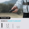 thumbnail image 6 of WUBEN C3 Rechargeable Flashlight, 1200 Lumens, 6 Modes, IP68 Waterproof, Tactical LED Flashlight for Camping, Emergency, Hunting, 6 of 11