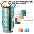 thumbnail image 7 of 20 Oz Esign Of Head Pug Dog Coffee Tumbler Double Wall Insulated Stainless Steel Water Bottle | Metal Reusable Thermoses Flask with Cup Cap | Leak & Sweat Proof with Anti-Dust Lid, 7 of 7