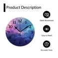 thumbnail image 4 of 12 Inch Wall Clock Battery Operated Silent Clock Decorative for Office, Kitchen, Outdoor, Living Room，Galaxy Nebula Space Universe Starry Cloud Simple, 4 of 4