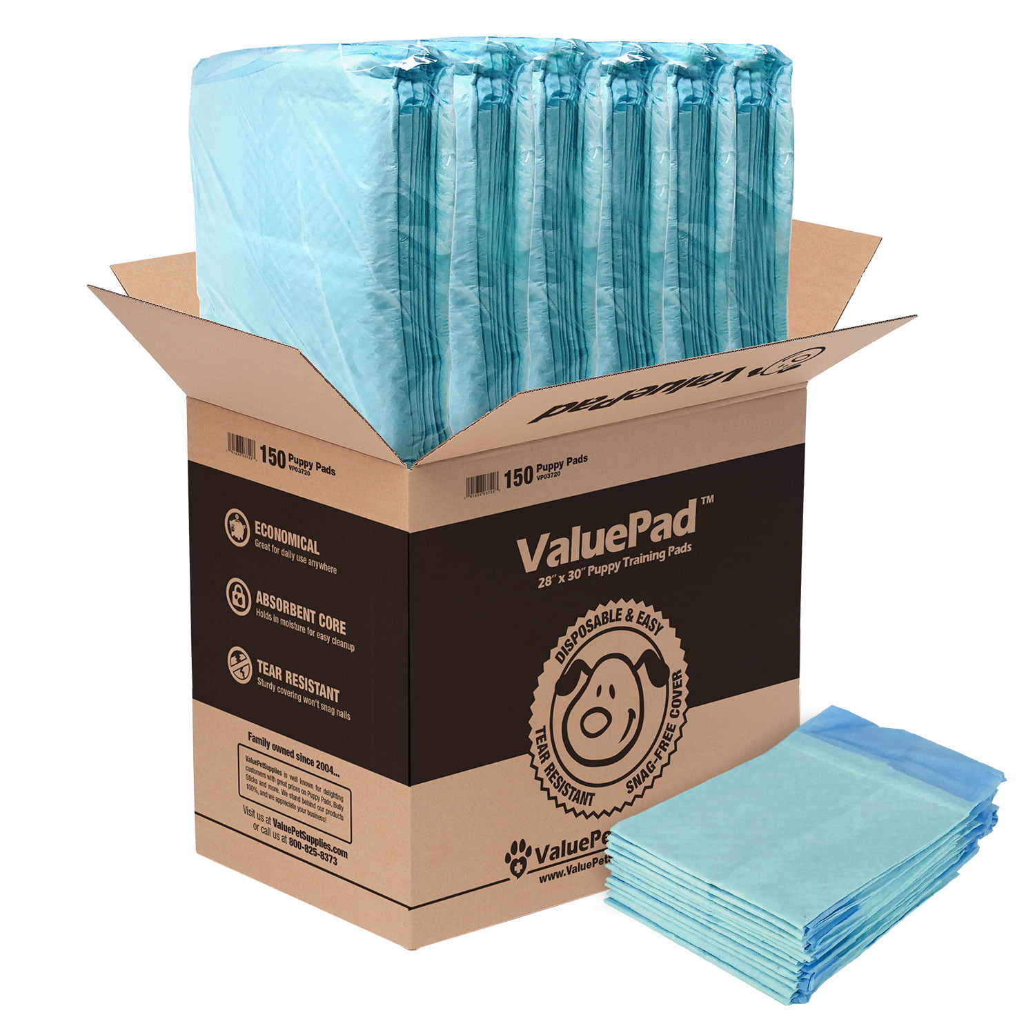 ValuePad Puppy Pads, Large 28x30 Inch, 150 Count - Economy ...
