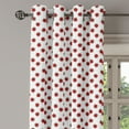 thumbnail image 2 of Ambesonne Cartoon Grommet Curtain, Ladybugs Funny Art Pattern, 50" x 72", White and Red, 2 of 6