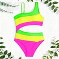 thumbnail image 4 of Cethrio Girls' One Piece Swimsuits, Quick-drying Beach Summer Vacation Girls'Swimwear Green Size 10-12, 4 of 4