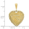 thumbnail image 3 of Auriga Fine Jewelry 14K Yellow Gold Sweet 16 Charm Pendant for Women (L-29 mm,W-19 mm), 3 of 6