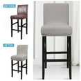 PiccoCasa 4Pcs Stretch Bar Stool Chair Covers for Short Back Chair
