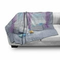 thumbnail image 3 of Fantasy Soft Flannel Fleece Throw Blanket, Dreamy Bedroom in Wooden House Serene Countryside Mornings Lifestyle Image, Cozy Plush for Indoor and Outdoor Use, 50" x 70", Lilac Purplegrey, by Ambesonne, 3 of 6