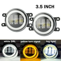 3.5inch Round LED Fog Light White DRL Turn Signal Off-Road Fog Lamp For Car SUV&Motorcycle 30W 6000K Waterproof
