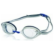 speedo vanquisher 2.0 swim goggle, white/navy