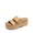 NUDE, variant on Women's Platform Wedge Slide Sandals Slip on Comfortable Beach Sandals 2-Strap Cork Fashion Sandal with Arch Support