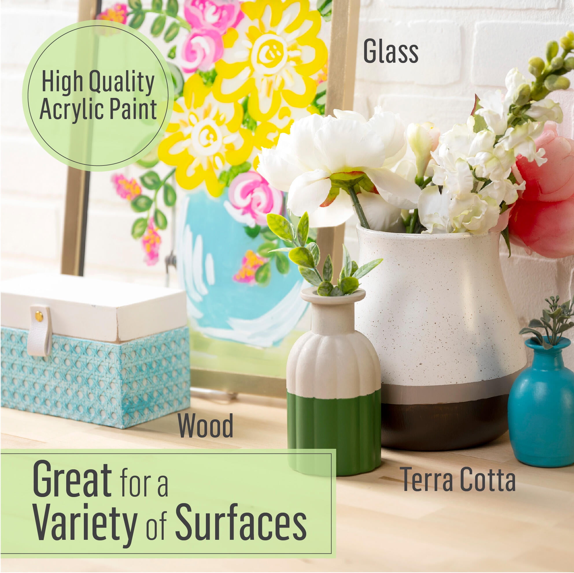 FolkArt Multi-Surface Satin Acrylic Paint, 2 fl. oz., Teddy Bear Brown