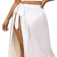 thumbnail image 5 of Women's Beach Swimwear Long Sarong Coverups Bathing Suit See Through Long Bikini Wrap Skirt, 5 of 5