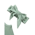 thumbnail image 2 of Baby 2Pcs Unisex Summer Suit Solid Sleeveless Short Jumpsuit Hairband Outfits, 2 of 9