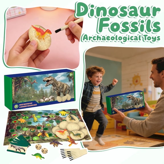 ELFINDEA 12PC Archaeology Science Dig Set, learning toys for Fossil Excavation, Educational Kit for 6 to 9 Year to Explore Paleontology