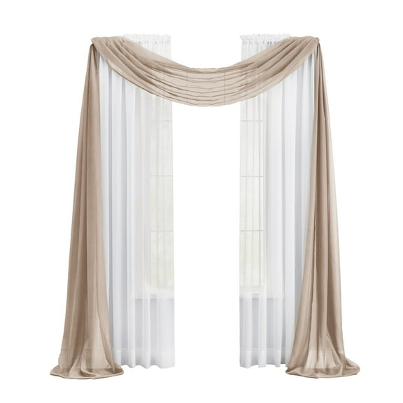 BrylaneHome BH Studio Sheer Voile Tab-Top Panel