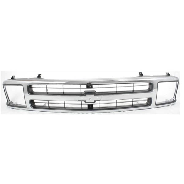 95 96 97 Chevy S 10 Blazer Front Grill Grille Assembly Chrome Gm1200383 15672329