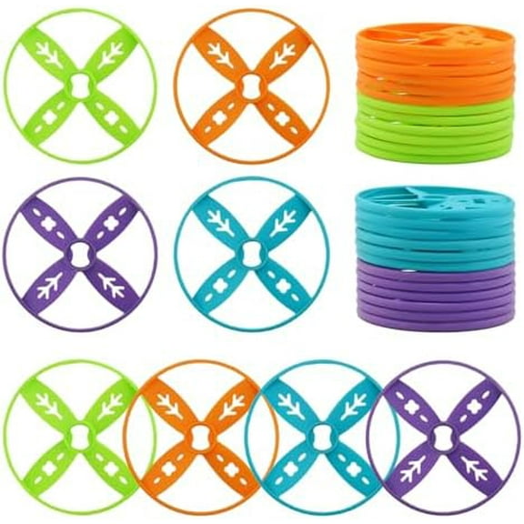 Outside Toys for Kids Ages 4-8, 24 Pack Flying Discs Supplement Set - Compatible with Most Handheld and Foot-Powered Flying Disc Toys, Includes 4 Vibrant Colors, Must-Have for Flying Disc Enthusiasts