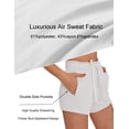 thumbnail image 6 of Pinspark Women's Air Cotton Active Shorts Athletic Running Shorts Breathable Comfort Stretch Adjustable Waist with Side Pockets, 6 of 6