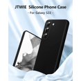 thumbnail image 5 of [3 in 1 for Samsung Galaxy S22 Case, with Screen Protector, [Upgraded Enhanced Camera Protection][Microfiber Lining] Shockproof Liquid Silicone Phone Case for Samsung Galaxy S22. (Black), 5 of 12