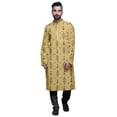 thumbnail image 2 of Atasi Mens Summer Kurta Shirt Printed Long Kurta Cotton Poplin Ethnic Shirt, 2 of 7