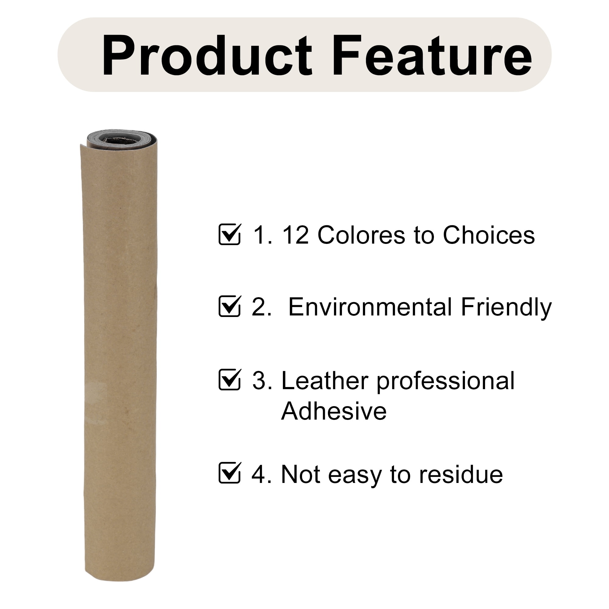 Unique Bargains Leather Repair Patch Tape, Self Adhesive Leather Repair for Furniture Couch Sofa Car Seats Office Chair Deep Gray 62.99"x15.75"