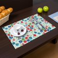 thumbnail image 2 of Placemat, Pioneer Flower Floral Print Pattern Place Mats Table Mat Set Of 2, PVC Washable Placemats for Party Kitchen Dining Decoration, 18x12 Inch, Fade Resistant, 2 of 6