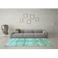 thumbnail image 3 of Ahgly Company Indoor Square Persian Light Blue Traditional Area Rugs, 3' Square, 3 of 4