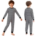 thumbnail image 7 of TTAO Kids Special Needs Adaptive Clothing Anti-strip Long Leg Jumpsuit Zip Back Bodysuit Romper for Boys Girls Black 12, 7 of 7