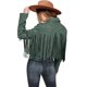 thumbnail image 1 of Chaqueta Recortada con Flecos de Gamuza Sintética PRETTYGARDEN Verde Talla S, 1 of 9