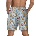 thumbnail image 3 of Kdxio Summer Time With Gnome Print Men'S Swim Trunks With Compression Liner 7 Inch Inseam Quick Dry Swim Shorts, 3 of 7