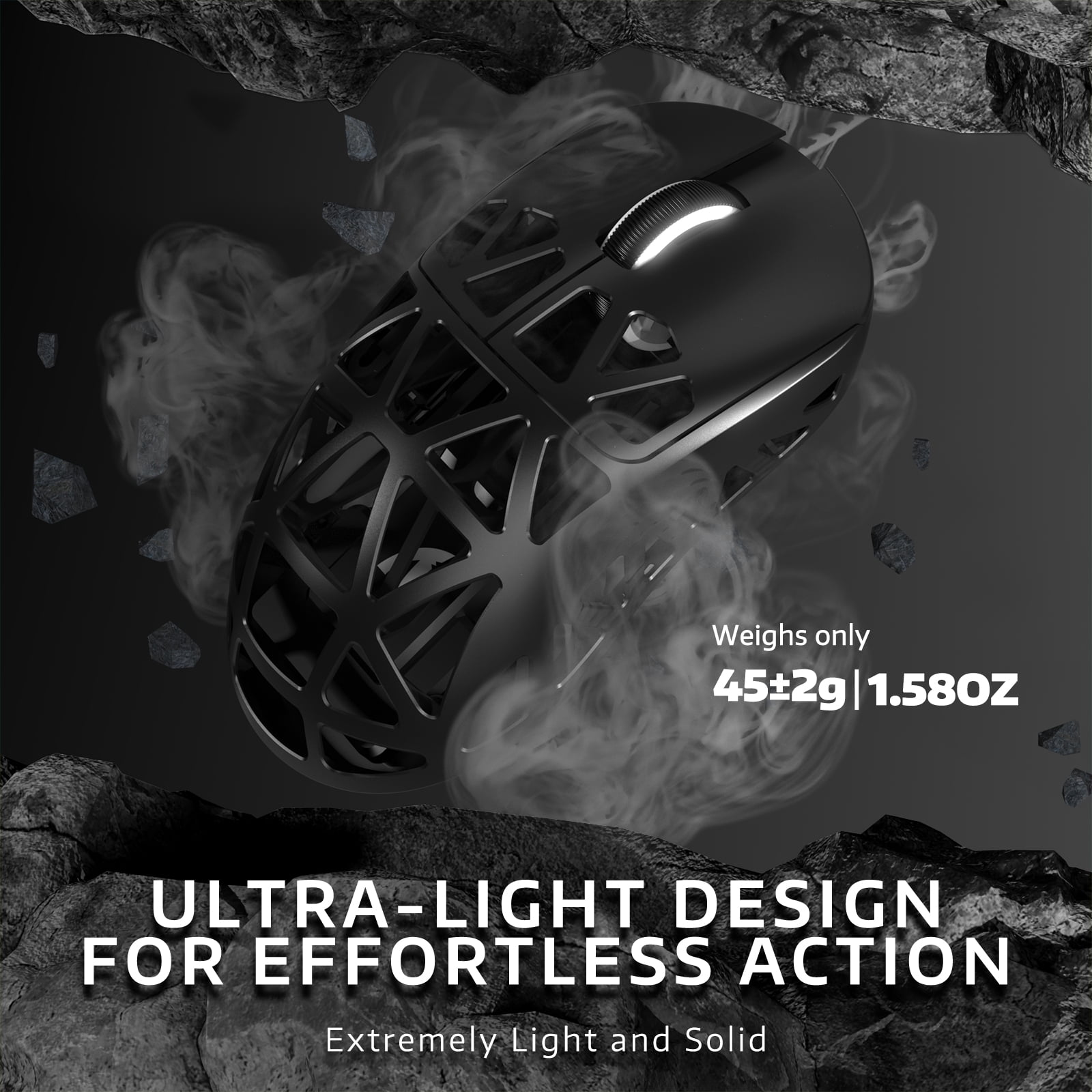 ATTACK SHARK R2 Magnesium Alloy Gaming Mouse 8K 45g SUPERLIGHT Mouse, PixArt PAW3950 Gaming Sensor, 6 Adjustable DPI up to 42000, Bluetooth/2.4G Wireless/Wired(Not Include the Charging Dock)