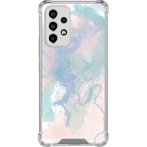 Skinit Abstract Art Rose Quartz & Serenity Splatter Galaxy A33 5G Clear Case