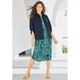 thumbnail image 5 of Roaman's Women's Plus Size Roll Tab Jacket Dress, 5 of 5