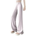 thumbnail image 2 of Women's Casual High Waist Wide Leg Pants - Comfortable Loungewear for Everyday and Activities - Breathable Summer and Fall Style, 2 of 7