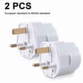thumbnail image 1 of 2x Reseadapter Adapterkontakt för England - Resekontakt Ström EU till uttag - Resekontakt Vit_qudddd, 1 of 3