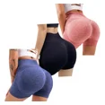 thumbnail image 1 of 3pz Shorts Licra Deportivo Mujer Sexy Short Yoga Deportiva, 1 of 7