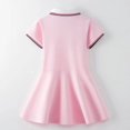 thumbnail image 4 of Robe d'Uniforme pour Filles Col Rabattu Style Anglais Enfants Manches Courtes Volants Robes Polo pour Adolescente Âge 5-15 Ans Vêtements, 4 of 7