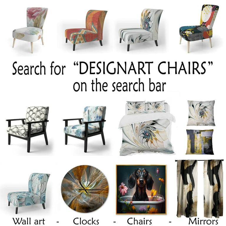 Designart "Tropical Monstera Leaves Silhouette And Line Art" Upholstered  Patterned Accent Chair and Arm Chair - Walmart.com