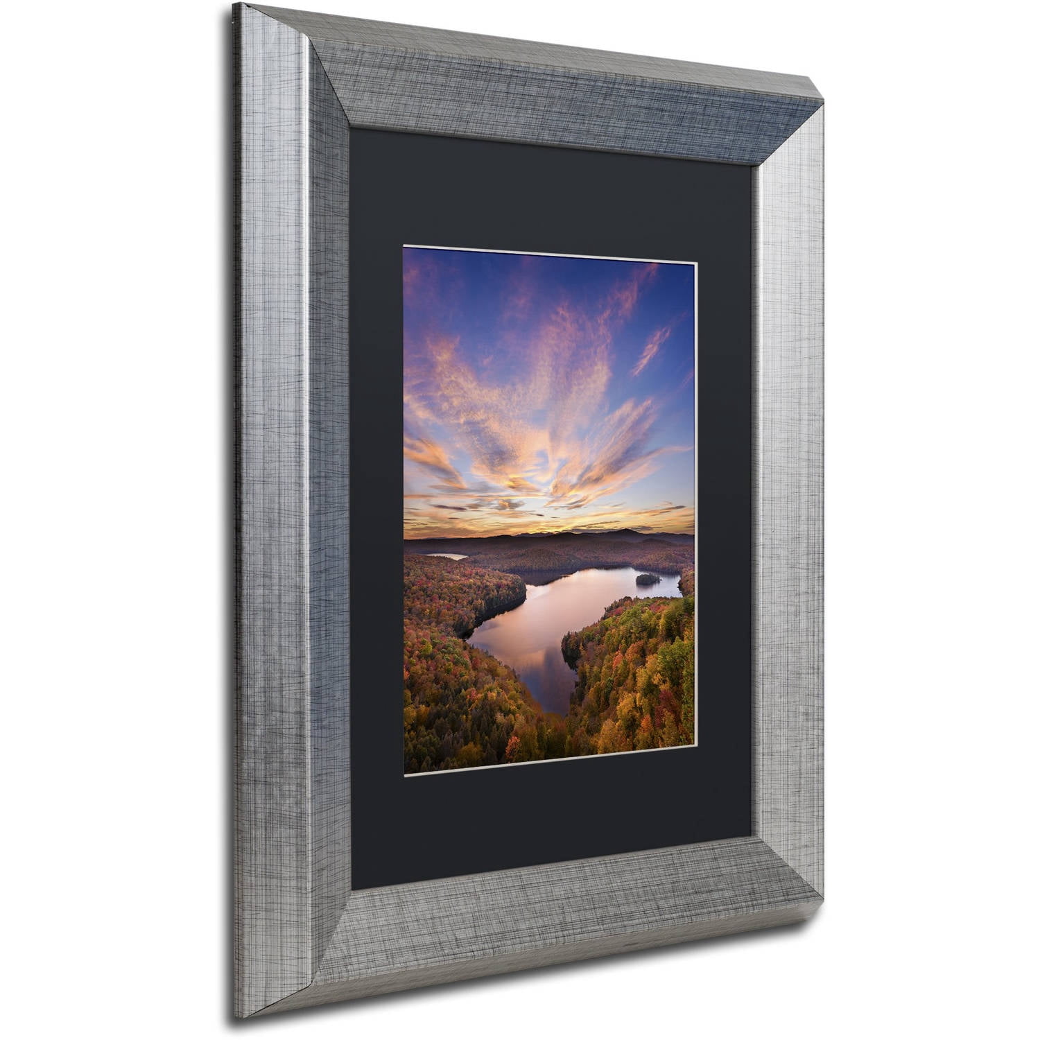 Trademark Fine Art "View from the Ledge" Canvas Art by Michael Blanchette Photography Black Matte, Silver Frame