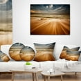 thumbnail image 3 of Designart Stormy Sea with Waves Flowing Out - Beach Photo Throw Pillow - 18x18, 3 of 4